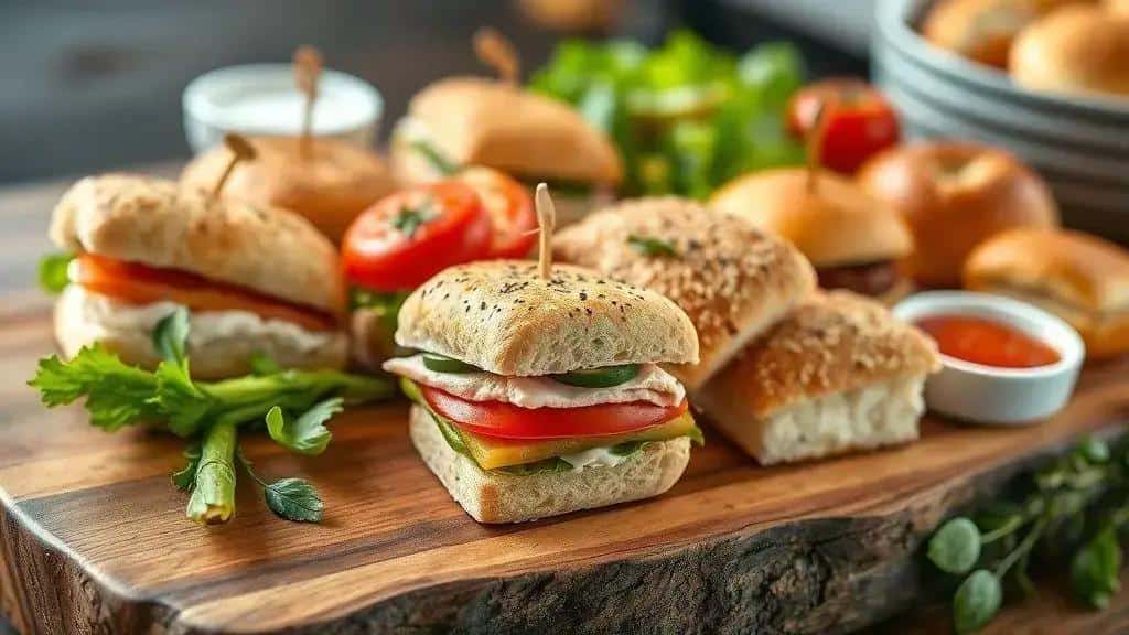 Mini Sanduíches Naturais para Servir na Festa