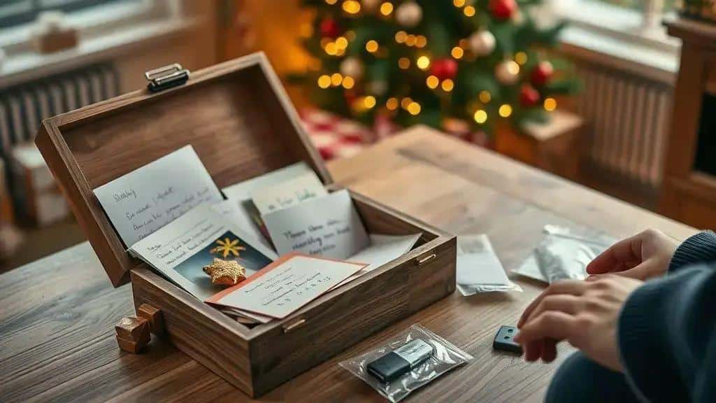 O que incluir: itens, cartas e lembranças significativas