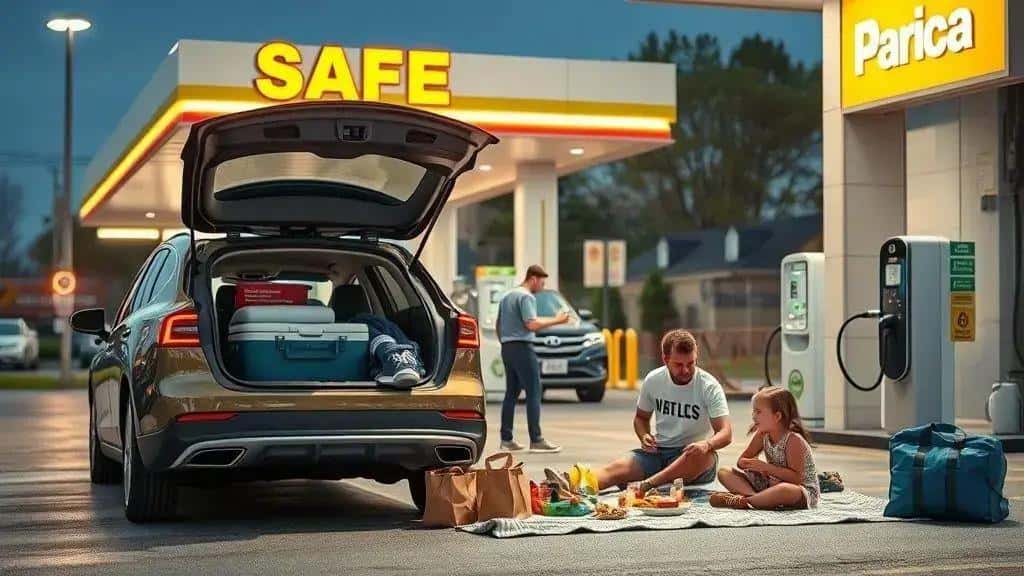 Paradas essenciais: segurança, alimentação e lazer