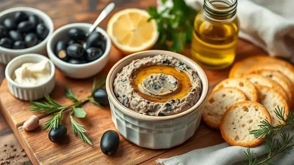 Patê de azeitonas pretas e ervas: ingredientes e preparo