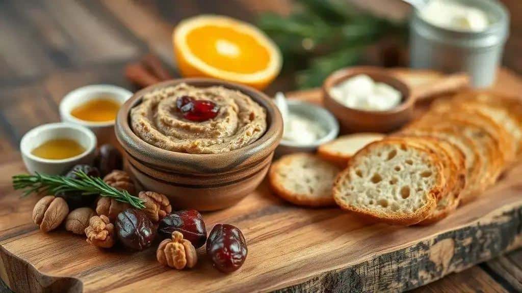 Patê natalino de nozes e tâmaras — ingredientes, preparo e variações