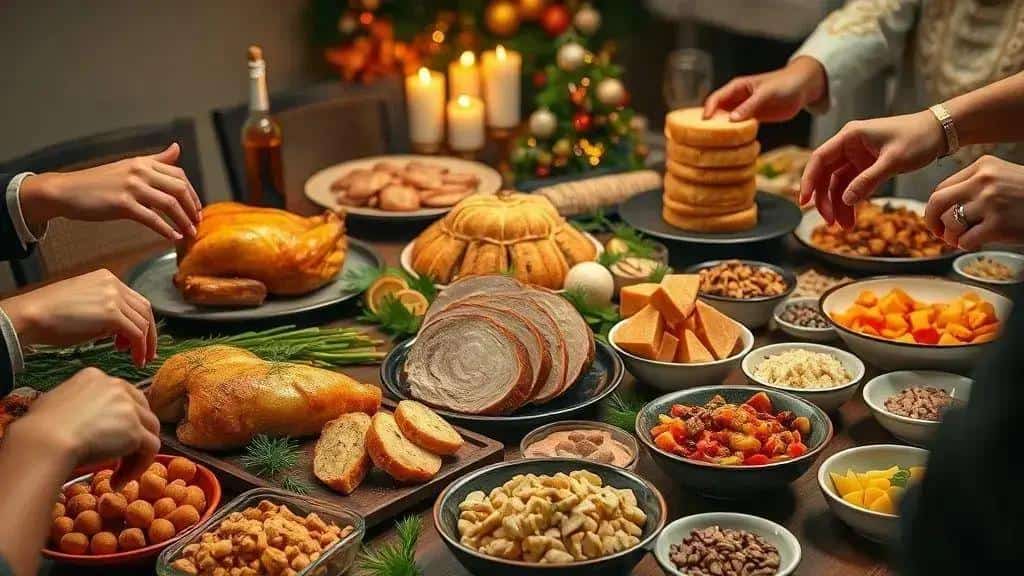 Pratos tradicionais e história dos alimentos natalinos