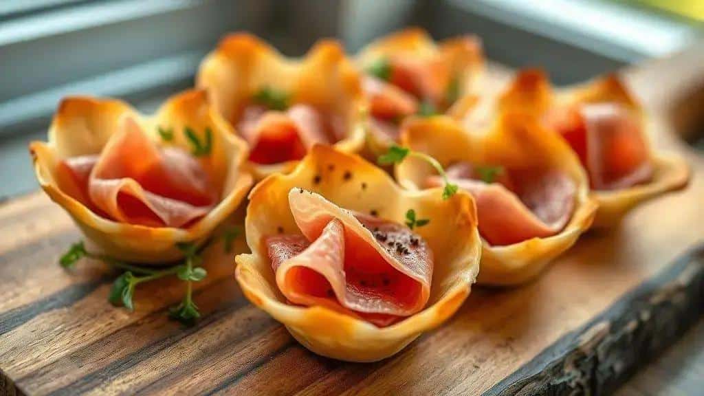 Presunto Cru na Cestinha de Parmesão