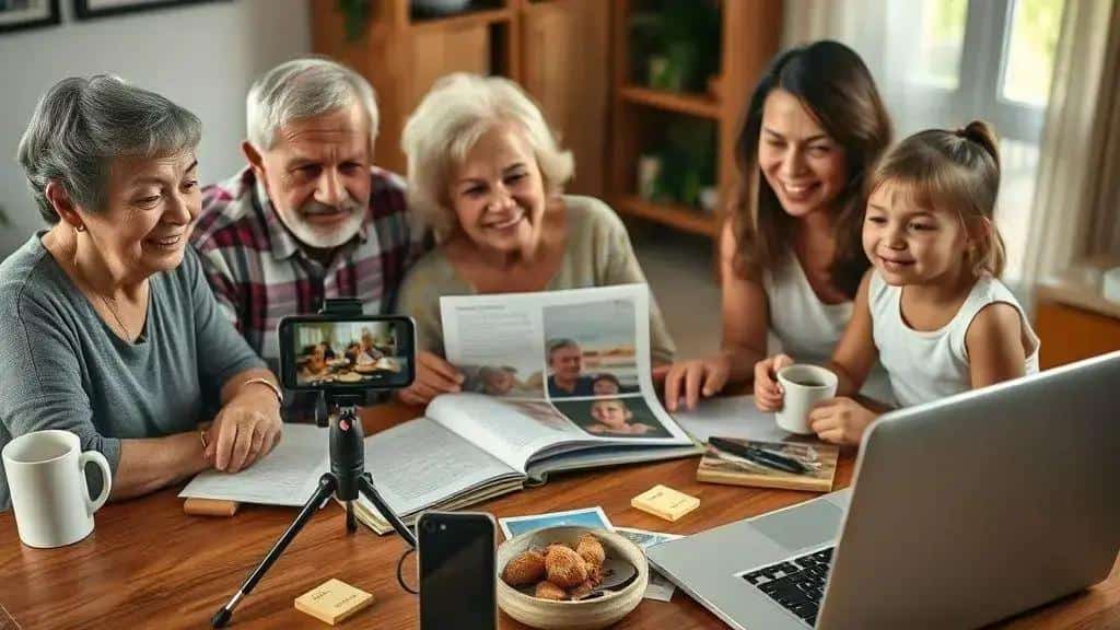 Registrar e transmitir histórias, receitas e memórias para as próximas gerações Registrar e transmitir histórias, receitas e memórias para as próximas gerações