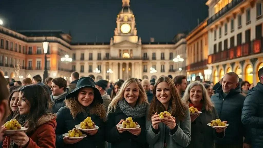Réveillon em Madrid 2025: Como funciona a tradição das 12 uvas