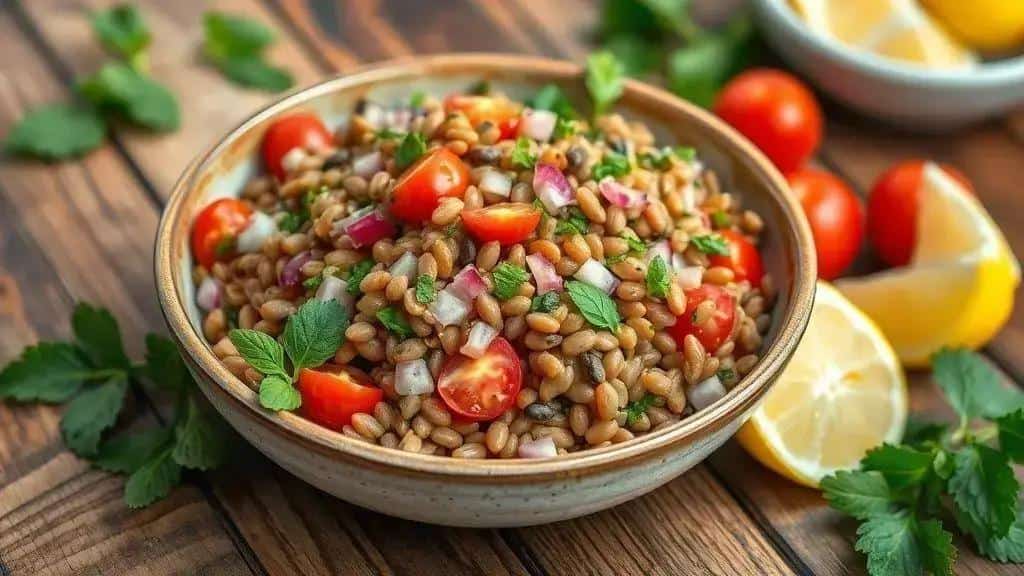 Salada de Lentilha com Hortelã