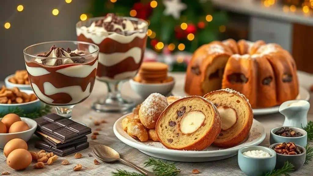 Sobremesas tradicionais: ingredientes do pavê, rabanada e panettone recheado Sobremesas tradicionais: ingredientes do pavê, rabanada e panettone recheado