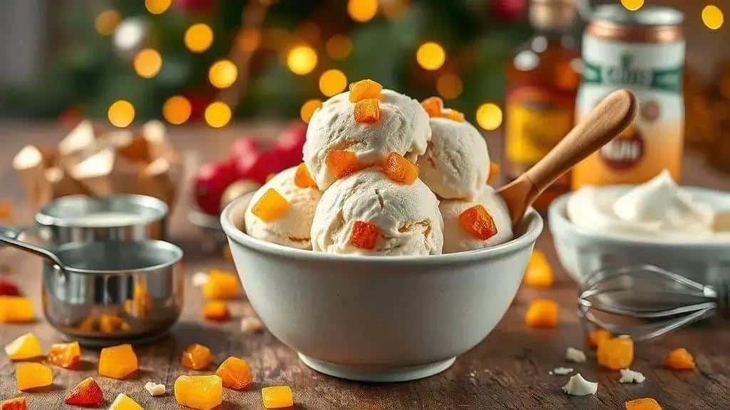 sorvete de rum com frutas cristalizadas: como preparar e variações