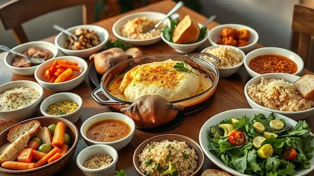 Sugestões de acompanhamentos e montagem da ceia