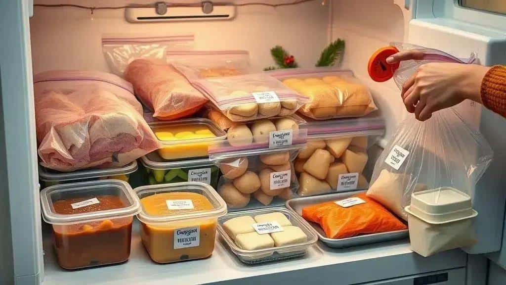 Tempo de congelamento e validade de alimentos natalinos