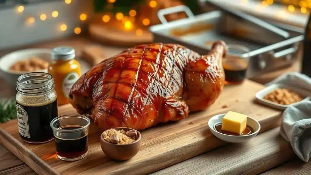 Tender com molho de mostarda e cerveja escura — toque especial