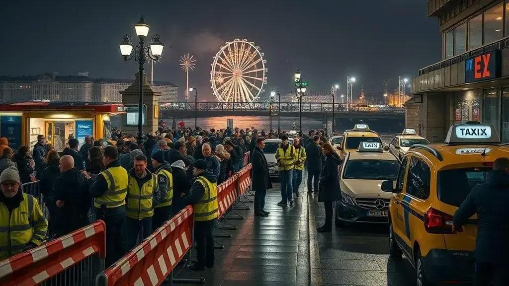 Transporte, bloqueios e segurança na noite de Ano Novo