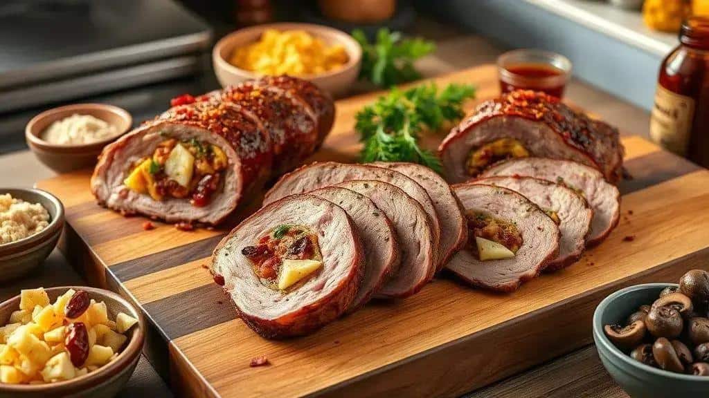 Variações da maminha recheada com farofa