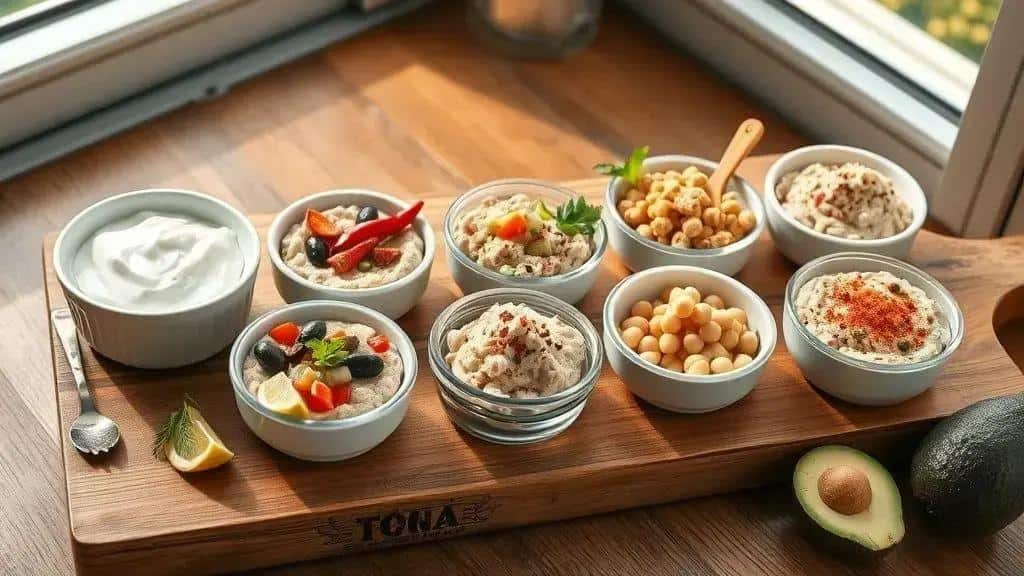 Variações da receita de patê de atum Variações da receita de patê de atum