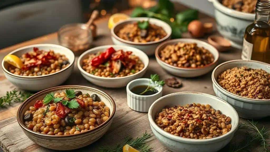 Variações da receita: Lentilha com bacon e ervas