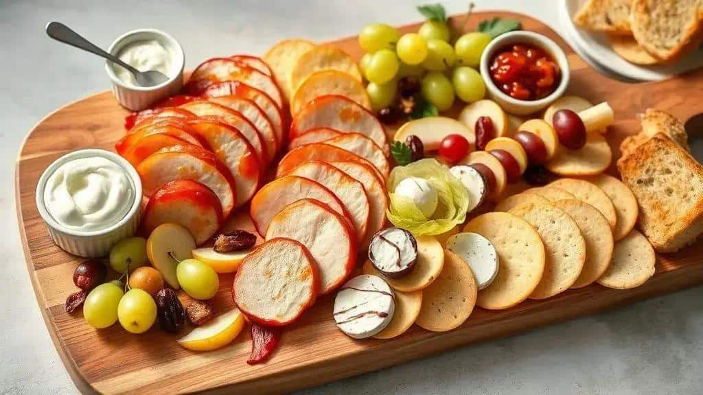 Variações do aperitivo de Tender com creme de queijo