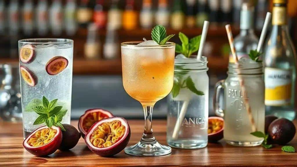 Variações do Gin Tropical com Maracujá