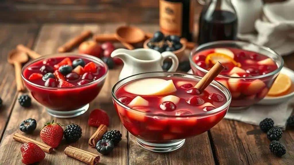 Variações do sagu de vinho: opções com frutas e versões sem álcool