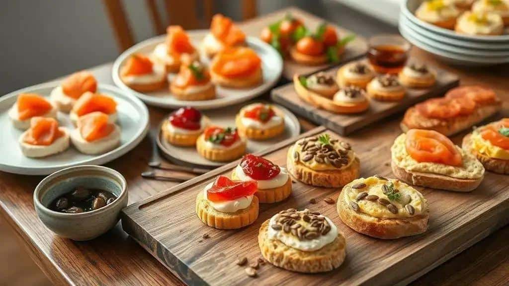 Variações e substituições para adaptar os canapés