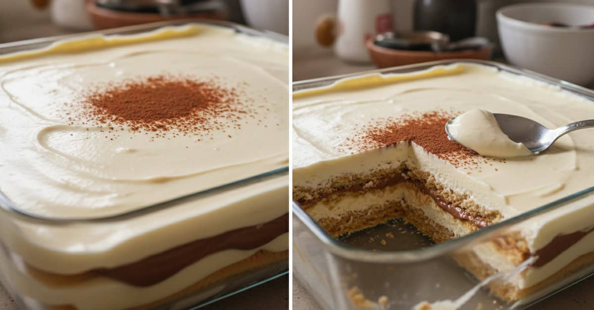 Leia mais sobre o artigo Pavê de Natal de Chocolate com Biscoito Maizena